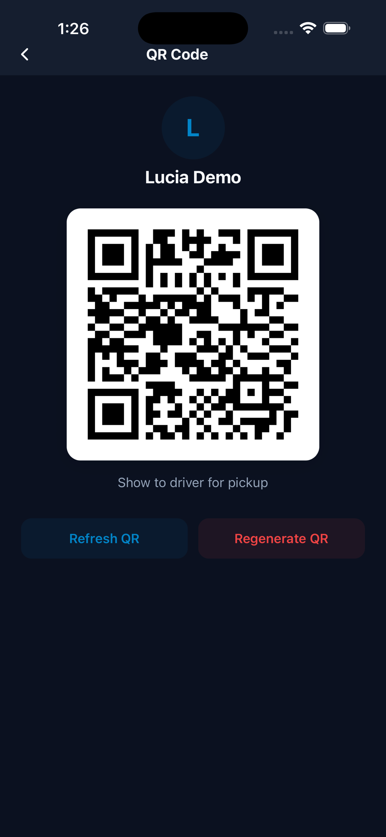QR Code Pickup